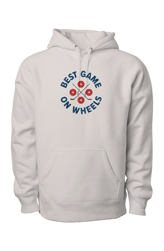 Wheels and Sticks Legend Heavyweight Hoodie Bone | Barn Garb Hockey Threads