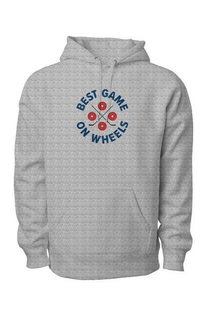 Wheels and Sticks Legend Heavyweight Hoodie Grey | Barn Garb Hockey Threads