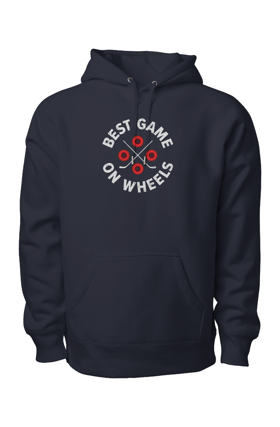Wheels and Sticks Legend Heavyweight Hoodie Navy Blue | Barn Garb Hockey Threads