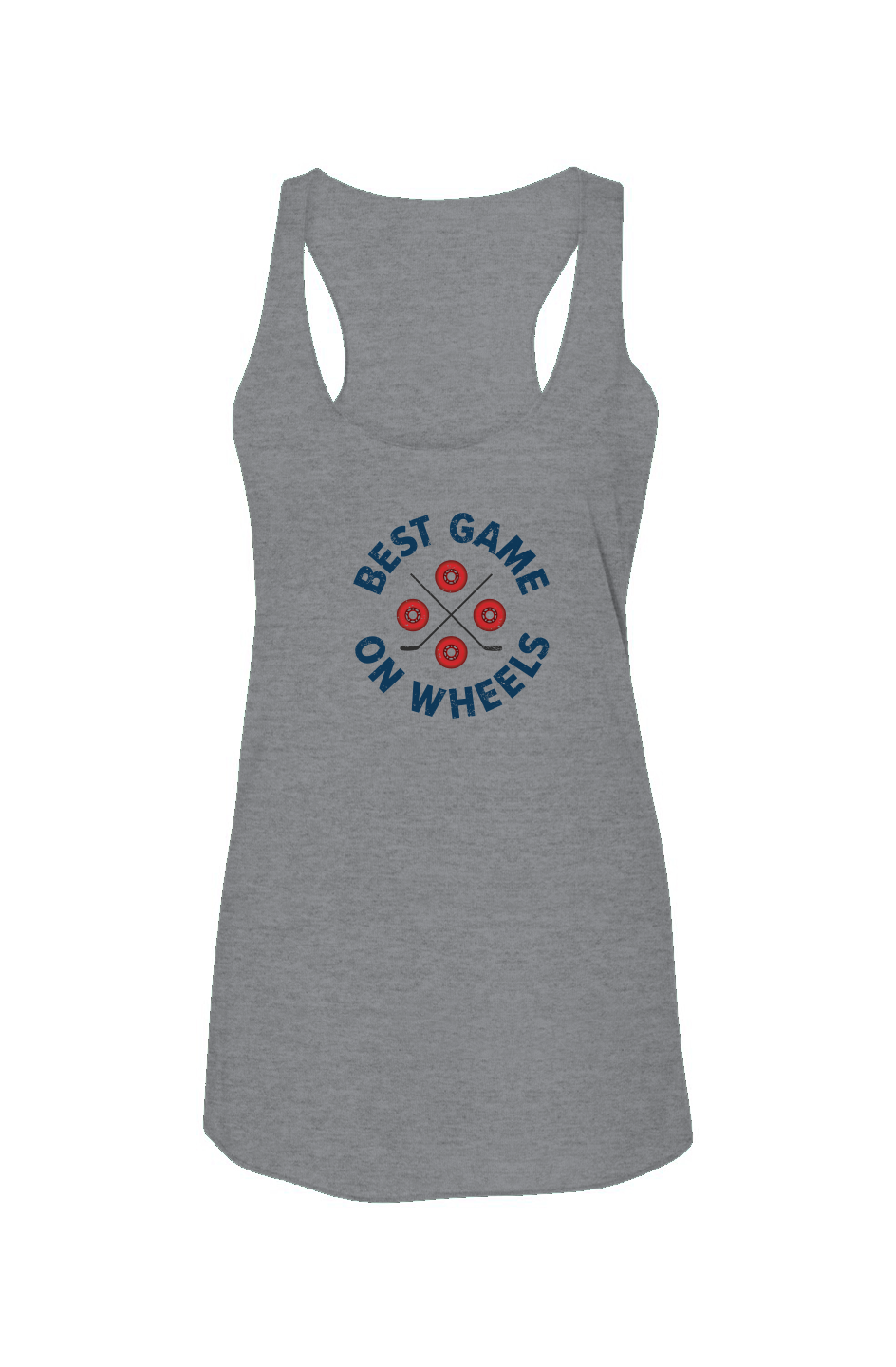 Wheels and Sticks Racerback Barn Tank Grey | Barn Garb Hockey Threads