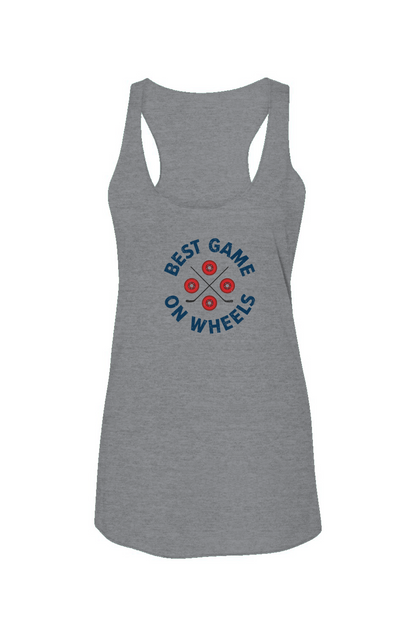 Wheels and Sticks Racerback Barn Tank Grey | Barn Garb Hockey Threads