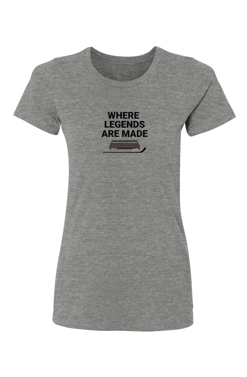 Where Legends Are Made Barn Babe Tee Grey | Barn Garb Hockey Threads
