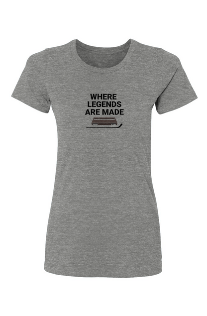 Where Legends Are Made Barn Babe Tee Grey | Barn Garb Hockey Threads
