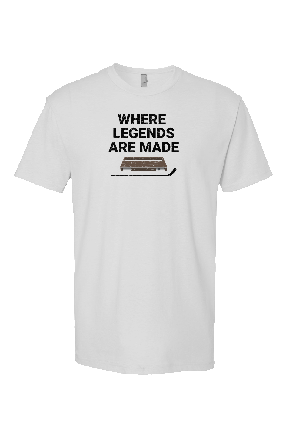 Where Legends Are Made Breakaway Performance Tee White | Barn Garb Hockey Threads