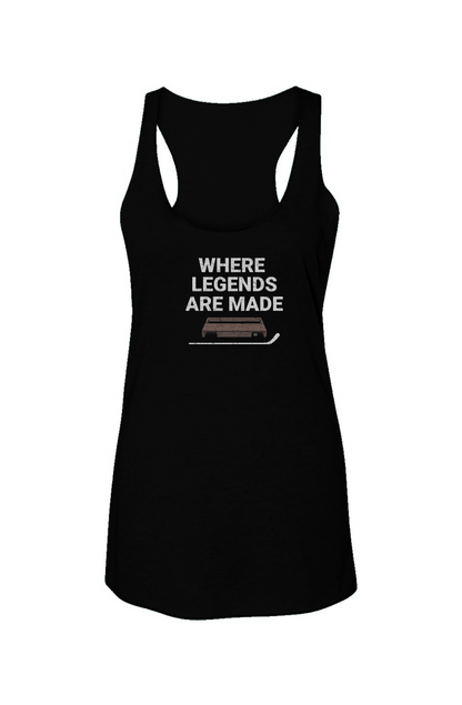 Where Legends Are Made Racerback Barn Tank Black | Barn Garb Hockey Threads