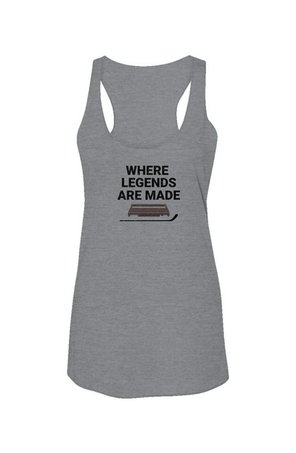 Where Legends Are Made Racerback Barn Tank Grey | Barn Garb Hockey Threads