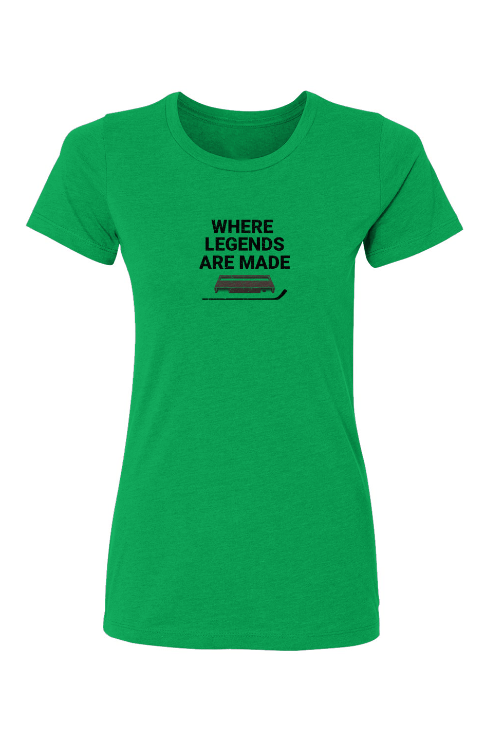 Where Legends are Made Barn Babe Tee Green | Barn Garb Hockey Threads