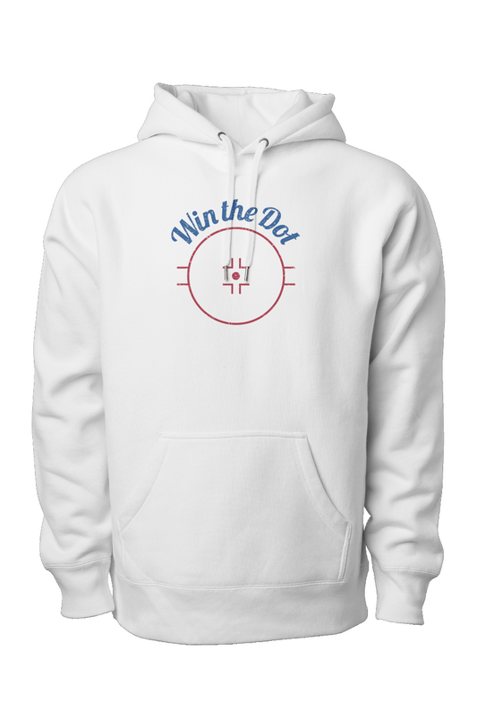 Win the Dot Legend Heavyweight Cross Grain Hoodie White | Barn Garb Hockey Threads