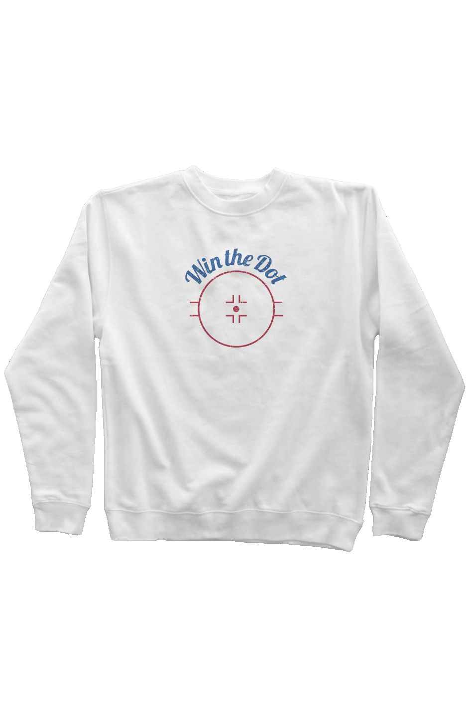 Win the Dot Rinkside Crewneck Sweatshirt  White | Barn Garb Hockey Threads