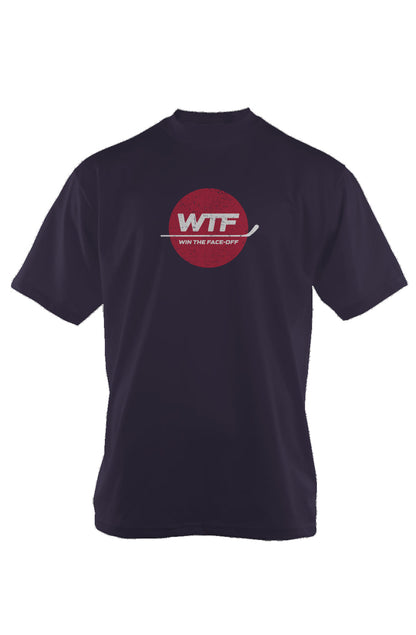 Win the Faceoff 90s Throwback Oversized Heavyweight Tee Navy Blue | Barn Garb Hockey Threads