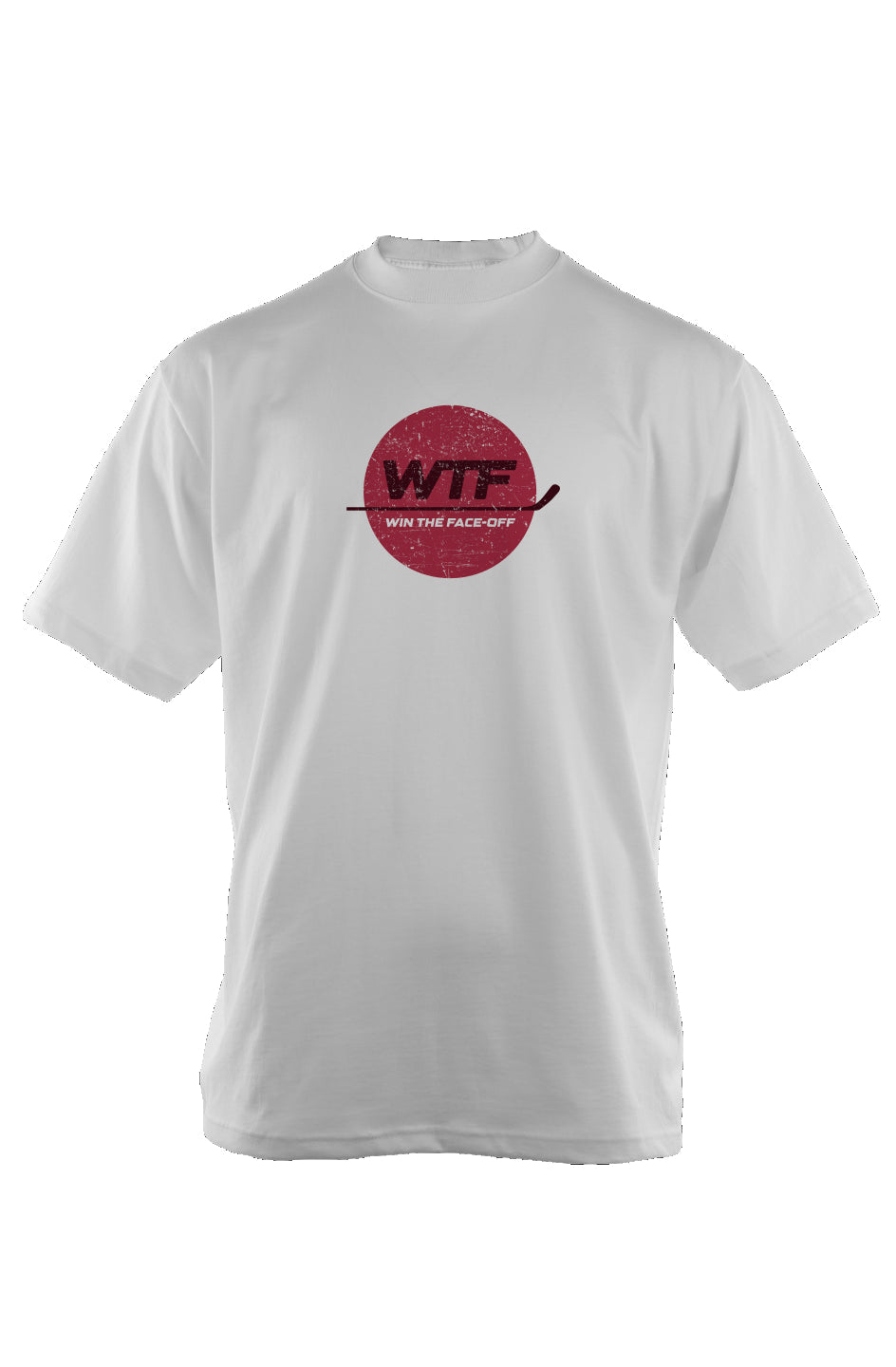 Win the Faceoff 90s Throwback Oversized Heavyweight Tee White | Barn Garb Hockey Threads