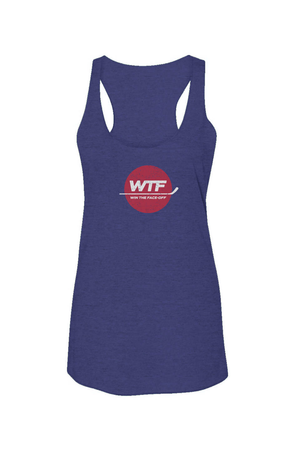 Win the Faceoff Racerback Barn Tank Blue | Barn Garb Hockey Threads