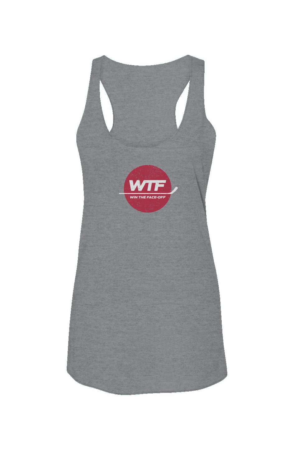 Win the Faceoff Racerback Barn Tank Grey | Barn Garb Hockey Threads