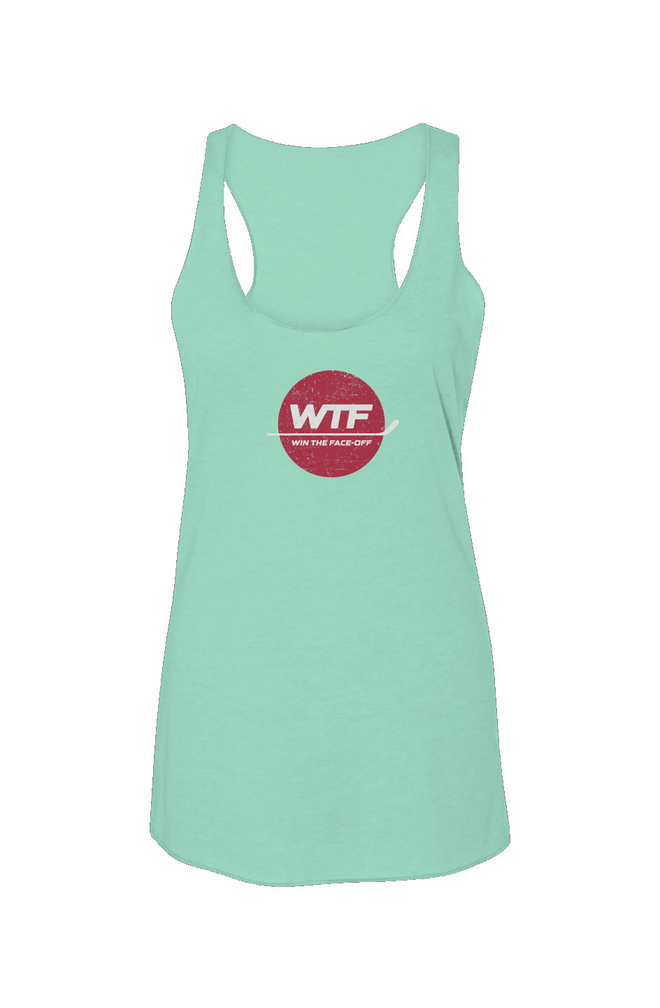 Win the Faceoff Racerback Barn Tank Mint | Barn Garb Hockey Threads