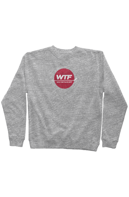 Win the Faceoff Rinkside Crewneck Sweatshirt Grey | Barn Garb Hockey Threads