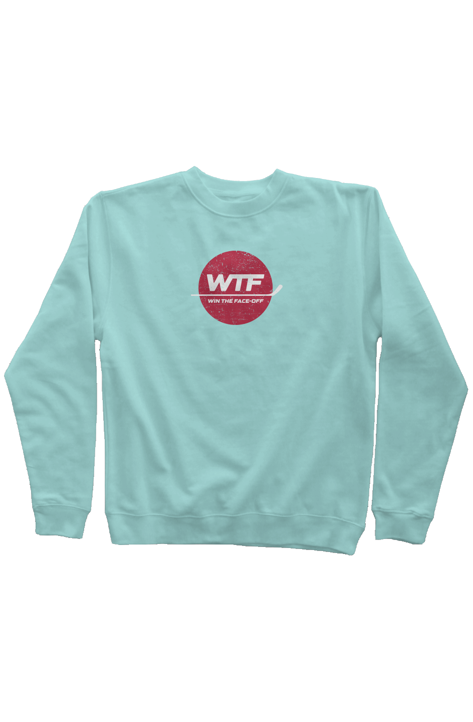Win the Faceoff Rinkside Crewneck Sweatshirt Mint | Barn Garb Hockey Threads