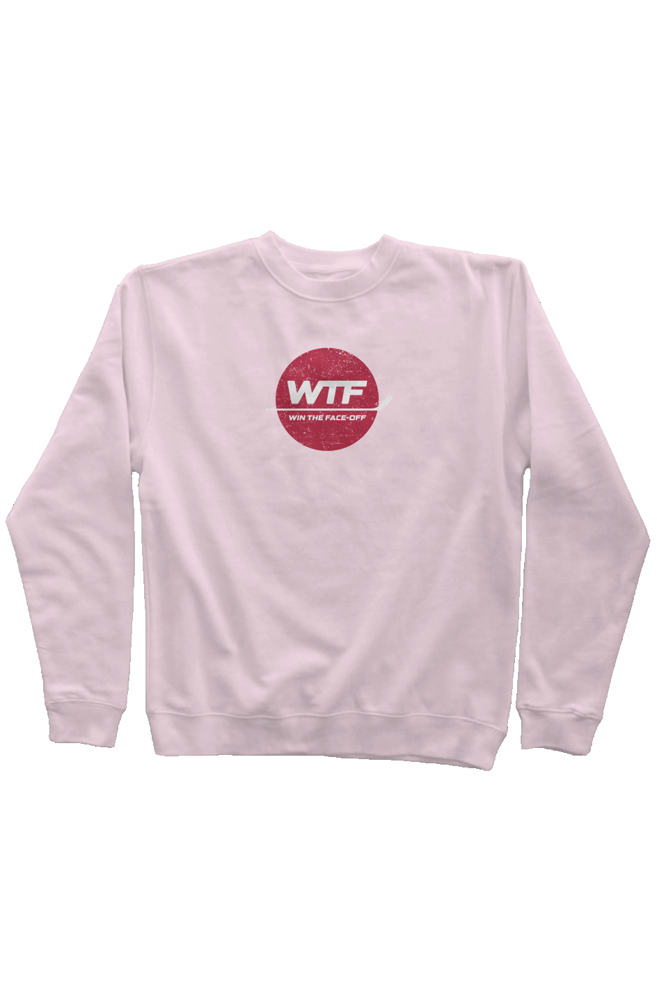 Win the Faceoff Rinkside Crewneck Sweatshirt Pink | Barn Garb Hockey Threads