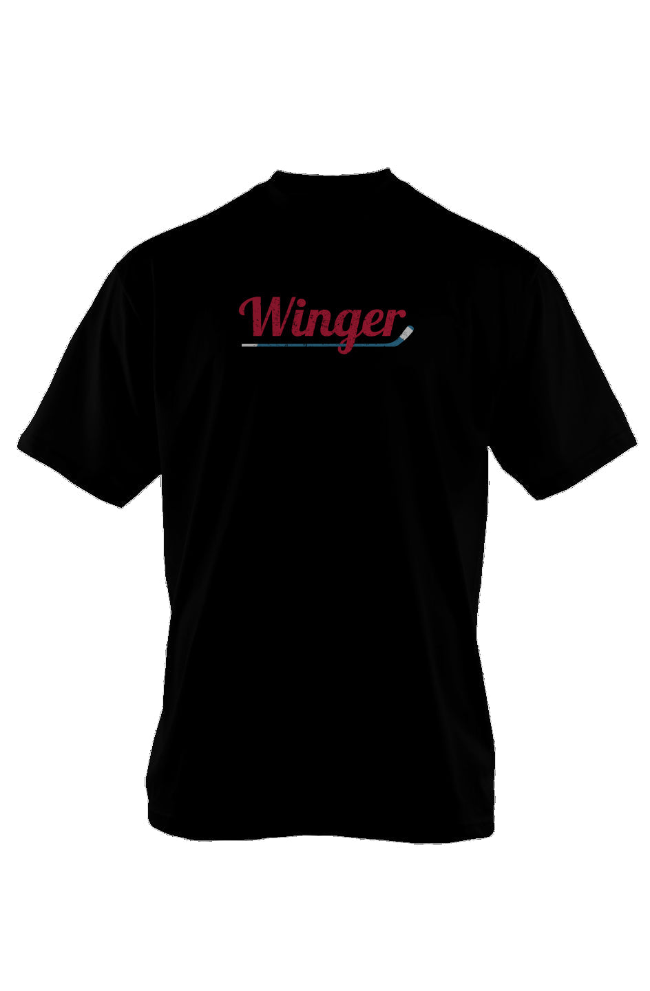 Winger 90s Throwback Oversized Heavyweight Tee Black | Barn Garb Hockey Threads
