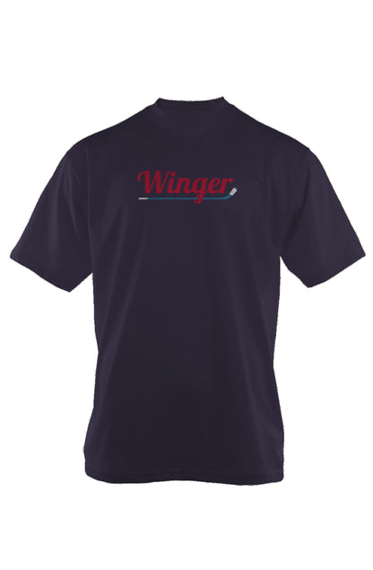 Winger 90s Throwback Oversized Heavyweight Tee Navy | Barn Garb Hockey Threads