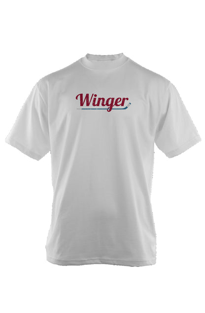 Winger 90s Throwback Oversized Heavyweight Tee White | Barn Garb Hockey Threads
