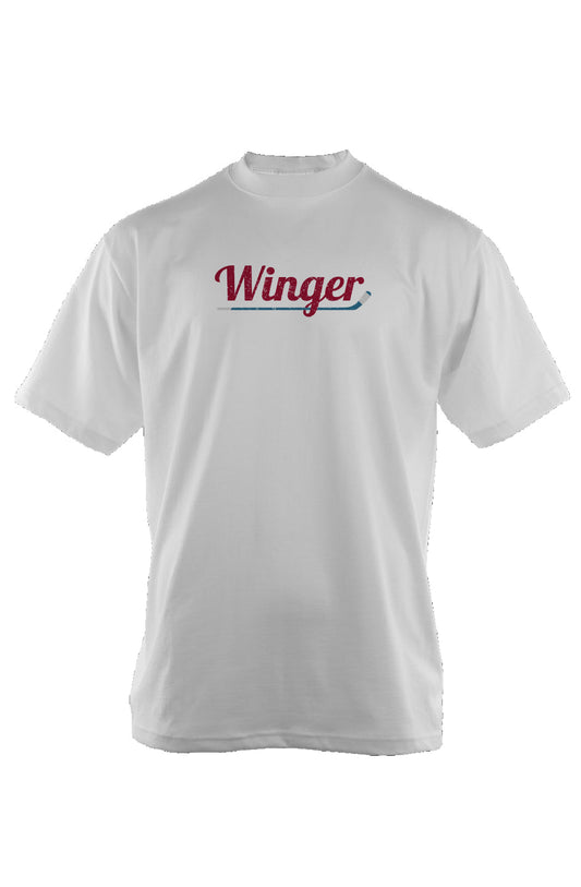 Winger 90s Throwback Oversized Heavyweight Tee White | Barn Garb Hockey Threads