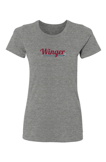 Winger Barn Babe Tee Grey | Barn Garb Hockey Threads
