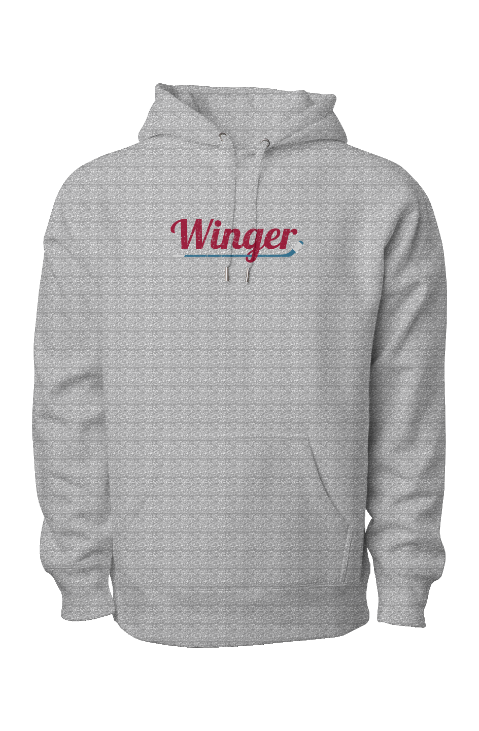 Winger Legend Heavyweight Cross Grain Hoodie Grey | Barn Garb Hockey Threads