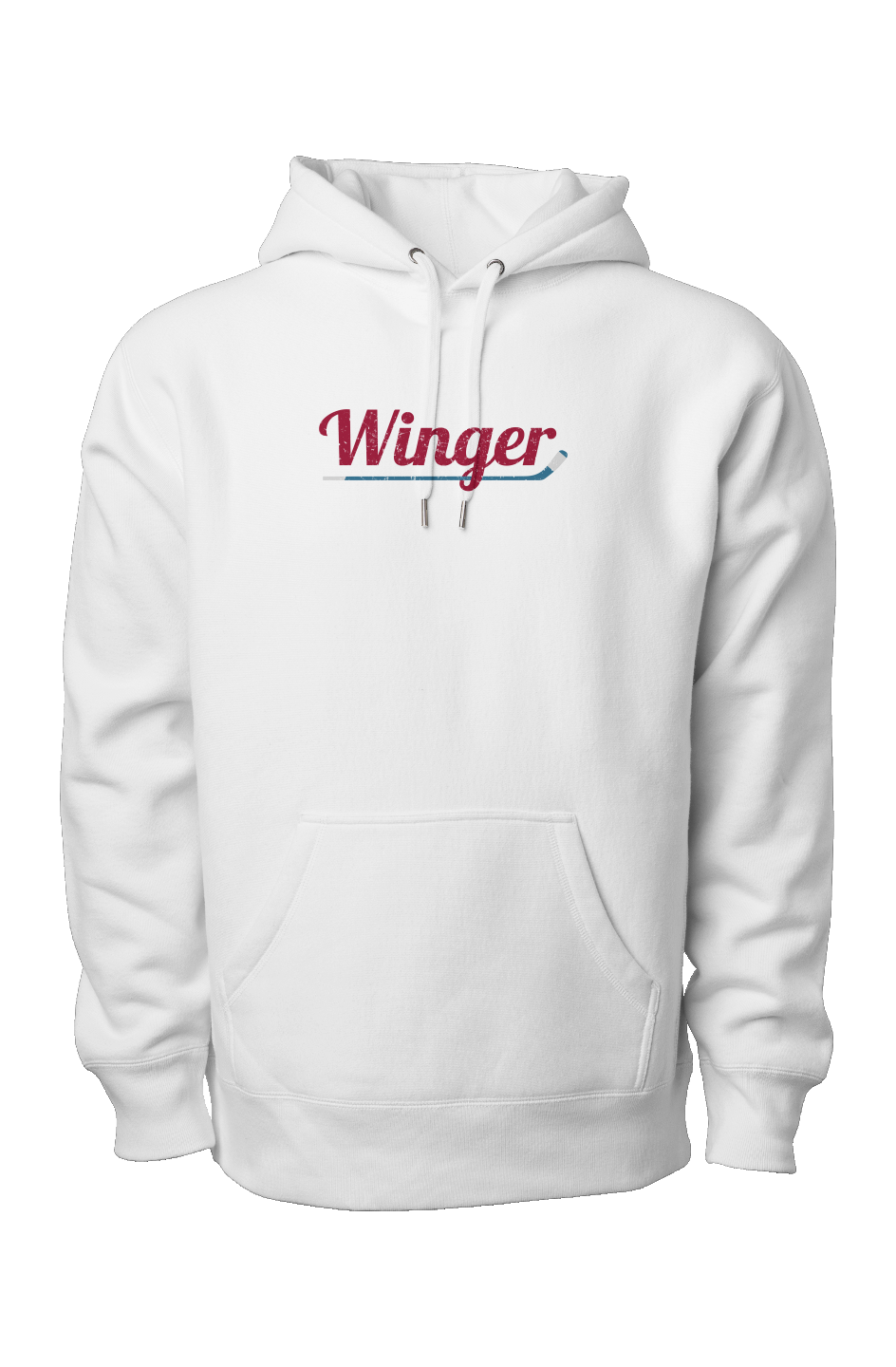 Winger Legend Heavyweight Cross Grain Hoodie White | Barn Garb Hockey Threads