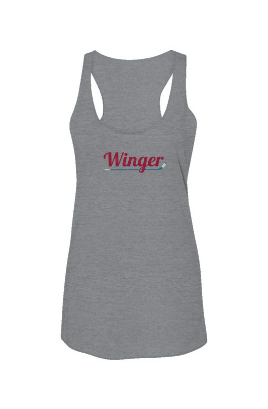 Winger Racerback Barn Tank Grey | Barn Garb Hockey Threads