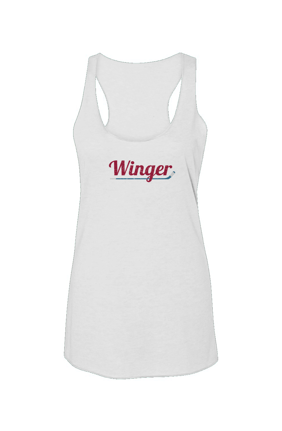 Winger Racerback Barn Tank White | Barn Garb Hockey Threads