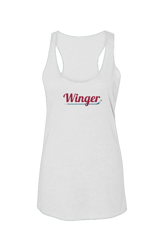 Winger Racerback Barn Tank White | Barn Garb Hockey Threads