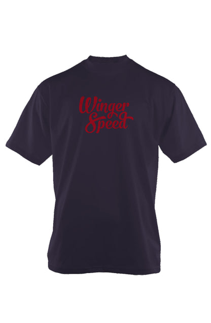 Winger Speed 90s Throwback Oversized Heavyweight Tee Navy | Barn Garb Hockey Threads