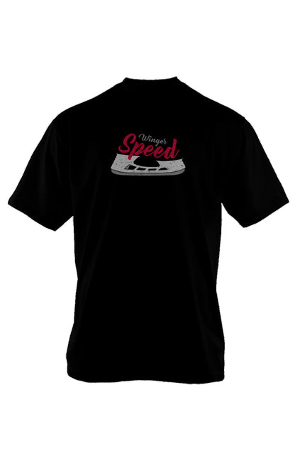Winger Speed Blade 90s Throwback Oversized Heavyweight Tee Black | Barn Garb Hockey Threads