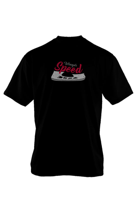 Winger Speed Blade 90s Throwback Oversized Heavyweight Tee Black | Barn Garb Hockey Threads