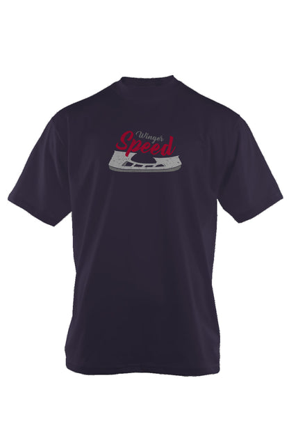 Winger Speed Blade 90s Throwback Oversized Heavyweight Tee Navy | Barn Garb Hockey Threads
