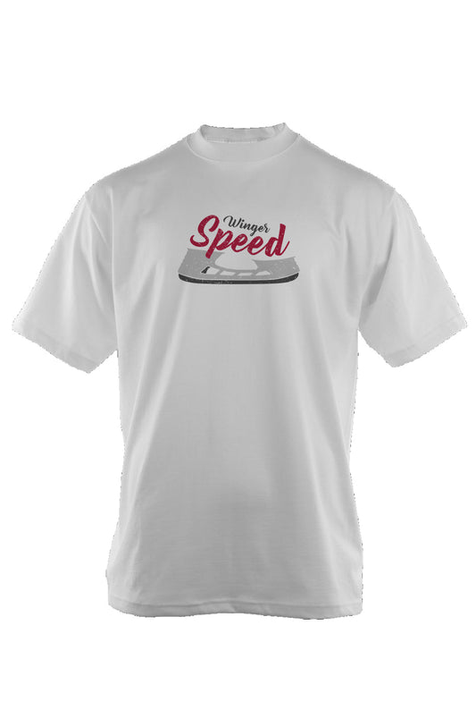 Winger Speed Blade 90s Throwback Oversized Heavyweight Tee White | Barn Garb Hockey Threads
