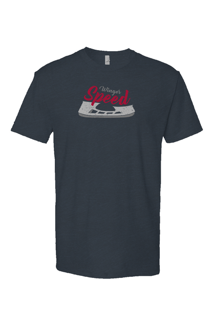 Winger Speed Blade Breakaway Performance Tee Navy | Barn Garb Hockey Threads