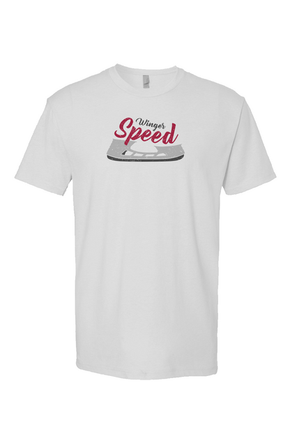 Winger Speed Blade Breakaway Performance Tee White | Barn Garb Hockey Threads