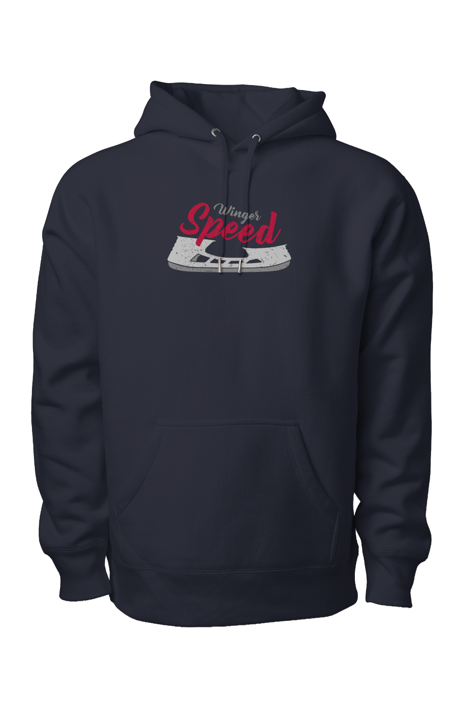 Winger Speed Blade Legend Heavyweight Cross Grain Hoodie Navy | Barn Garb Hockey Threads