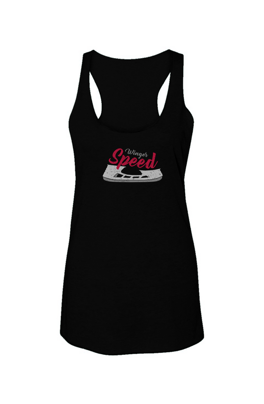 Winger Speed Blade Racerback Barn Tank Black | Barn Garb Hockey Threads