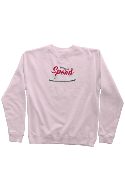 Winger Speed Blade Rinkside Crewneck Sweatshirt Pink | Barn Garb Hockey Threads