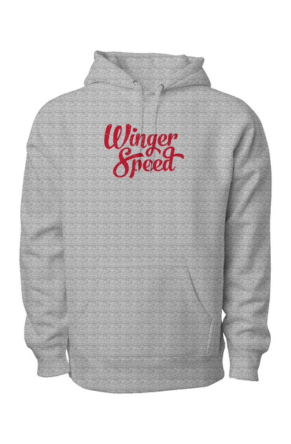 Winger Speed Legend Heavyweight Cross Grain Hoodie Grey | Barn Garb Hockey Threads