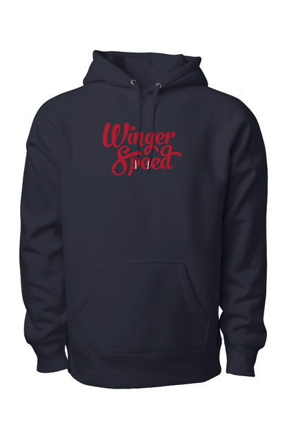 Winger Speed Legend Heavyweight Cross Grain Hoodie Navy | Barn Garb Hockey Threads