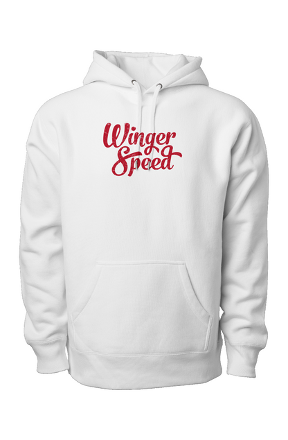 Winger Speed Legend Heavyweight Cross Grain Hoodie White | Barn Garb Hockey Threads