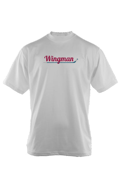 Wingman 90s Throwback Oversized Heavyweight Tee White | Barn Garb Hockey Threads
