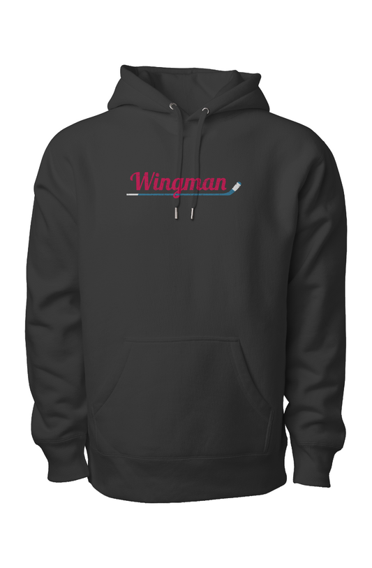 Wingman Legend Heavyweight Cross Grain Hoodie Black | Barn Garb Hockey Threads