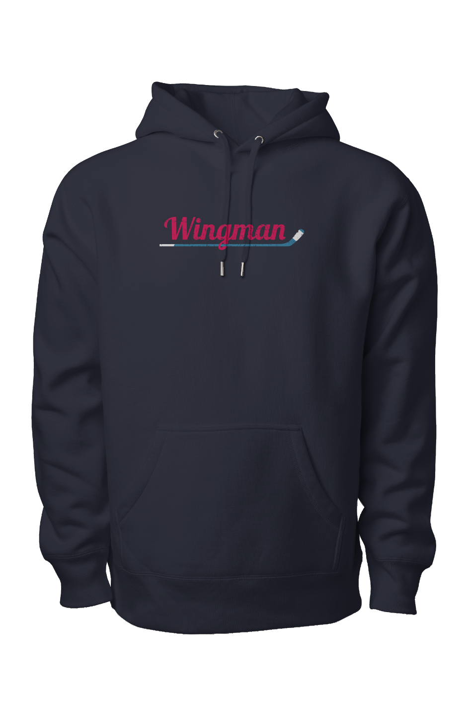 Wingman Legend Heavyweight Cross Grain Hoodie Navy | Barn Garb Hockey Threads