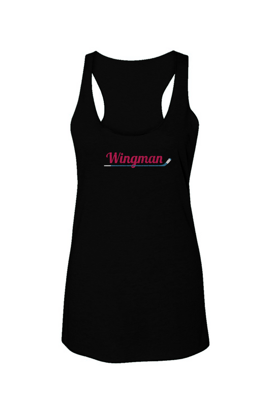 Wingman Racerback Barn Tank Black | Barn Garb Hockey Threads