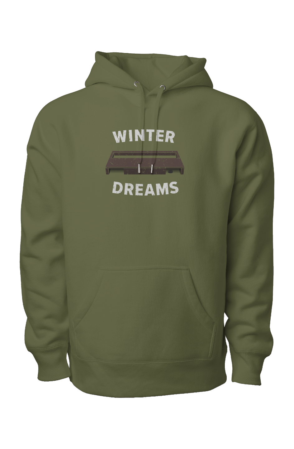 Winter Dreams Legend Heavyweight Hoodie Military Green | Barn Garb Hockey Threads