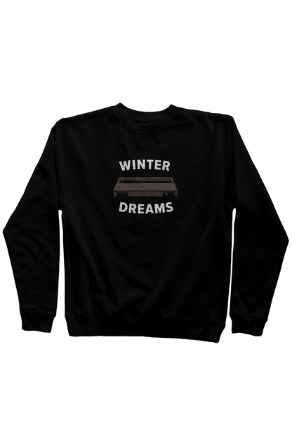 Winter Dreams Rinkside Crewneck Sweatshirt Black | Barn Garb Hockey Threads